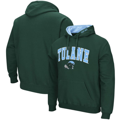 Colosseum Green Tulane Green Wave Arch And Logo Pullover Hoodie