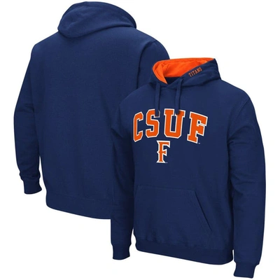 Colosseum Navy Cal State Fullerton Titans Arch And Logo Pullover Hoodie