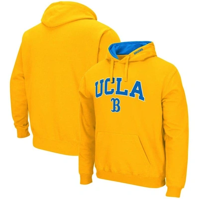 Colosseum Men's Ucla Bruins Arch Logo 3.0 Pullover Hoodie In Gold