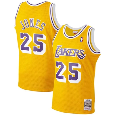 Mitchell & Ness Ed Jones Gold Los Angeles Lakers 1994/95 Hardwood Classics Swingman Jersey