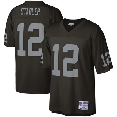 Mitchell & Ness Ken Stabler Black Las Vegas Raiders Legacy Replica Jersey