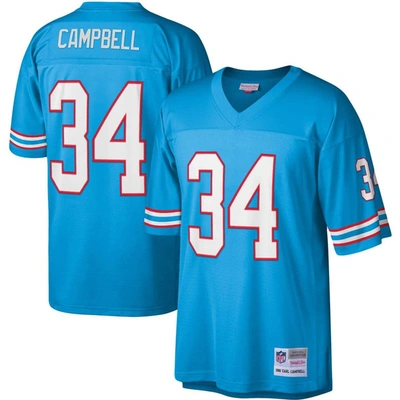 Mitchell & Ness Earl Campbell Light Blue Houston Oilers Legacy Replica Jersey