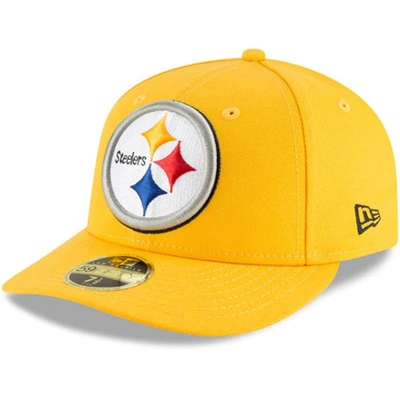 New Era Men's Gold Pittsburgh Steelers Omaha Low Profile 59fifty Fitted Hat
