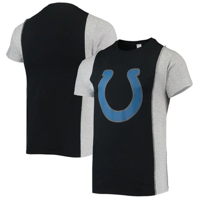 Refried Apparel Black/heathered Gray Indianapolis Colts Sustainable Split T-shirt
