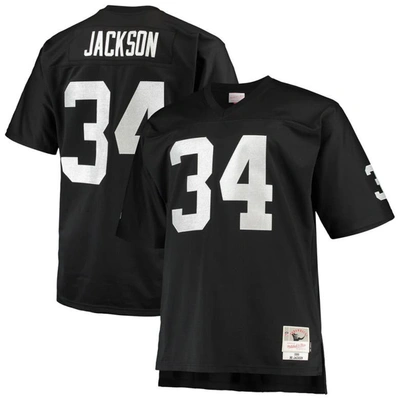 Mitchell & Ness Bo Jackson Black Las Vegas Raiders Big & Tall 1988 Retired Player Replica Jersey