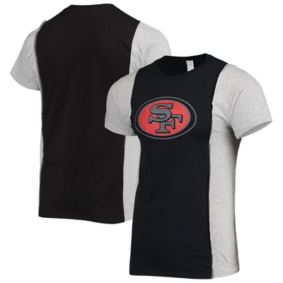 Refried Apparel Black/heathered Gray San Francisco 49ers Sustainable Split T-shirt