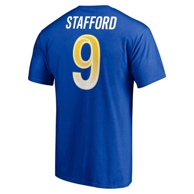 Fanatics Branded Matthew Stafford Royal Los Angeles Rams Player Icon T-shirt