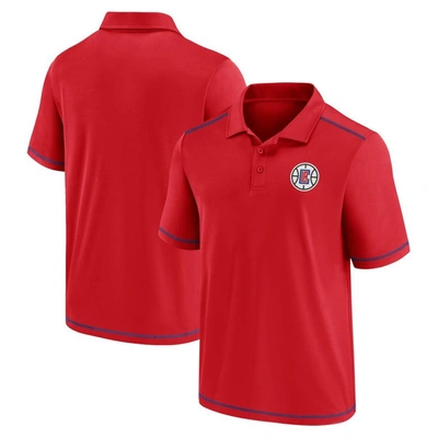 Fanatics Branded Red La Clippers Primary Logo Polo