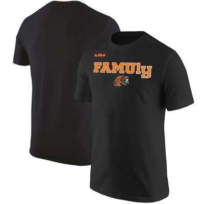 Nike X Lebron James Black Florida A&m Rattlers Famuly Wordmark Collection Core T-shirt