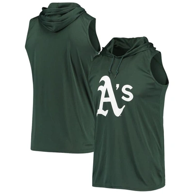 Stitches Green Oakland Athletics Sleeveless Pullover Hoodie