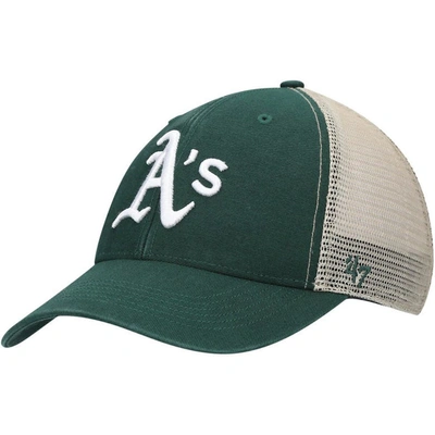47 ' Green/natural Oakland Athletics Flagship Washed Mvp Trucker Snapback Hat