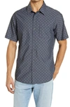 Travismathew Not Your Best Short Sleeve Button-up Shirt In Heather Black