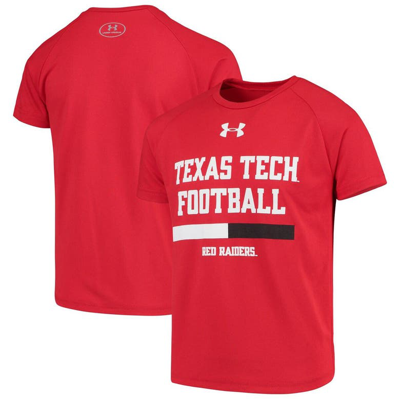 Under Armour Kids' Youth  Red Texas Tech Red Raiders Football Tech T-shirt