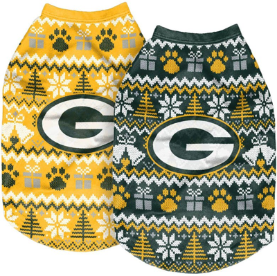 Foco Green Bay Packers Reversible Holiday Dog Sweater