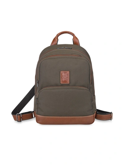 Longchamp Men s Boxford Canvas Leather Backpack In Brown ModeSens