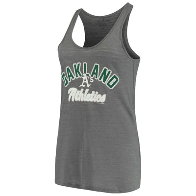 Soft As A Grape Charcoal Oakland Athletics Multi-count Tank Top