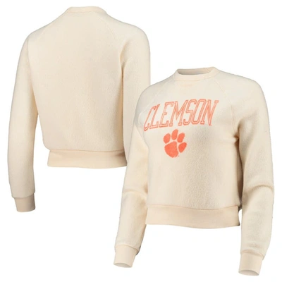 Alternative Apparel Cream Clemson Tigers Eco-teddy Baby Champ Tri-blend Sweatshirt