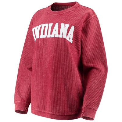 Pressbox Crimson Indiana Hoosiers Comfy Cord Vintage Wash Basic Arch Pullover Sweatshirt