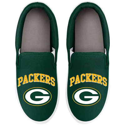 Foco Women's  Green Bay Packers Big Logo Slip-on Sneakers