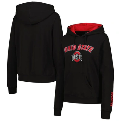 Colosseum Black Ohio State Buckeyes Arch & Logo 1 Pullover Hoodie