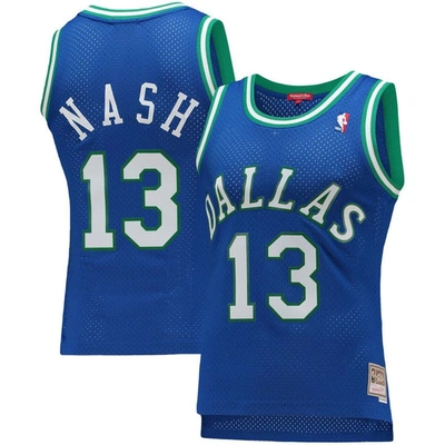 Mitchell & Ness Steve Nash Blue Dallas Mavericks 1998/99 Hardwood Classics Swingman Jersey