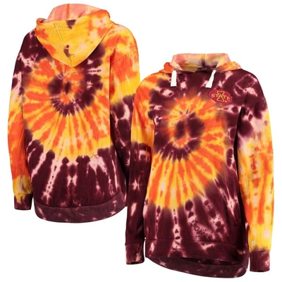 Colosseum Cardinal Iowa State Cyclones Slow Ride Spiral Tie-dye Oversized Pullover Hoodie