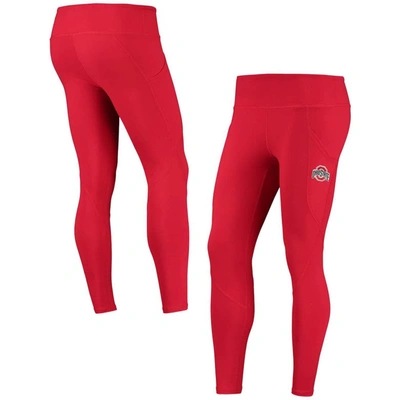 Zoozatz Scarlet Ohio State Buckeyes Pocketed Leggings