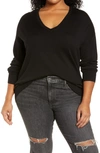 Treasure & Bond V-neck Sweater In Black