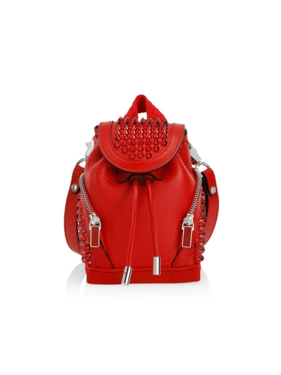 Shop Christian Louboutin 2018-19FW Studded Leather Crossbody Bag