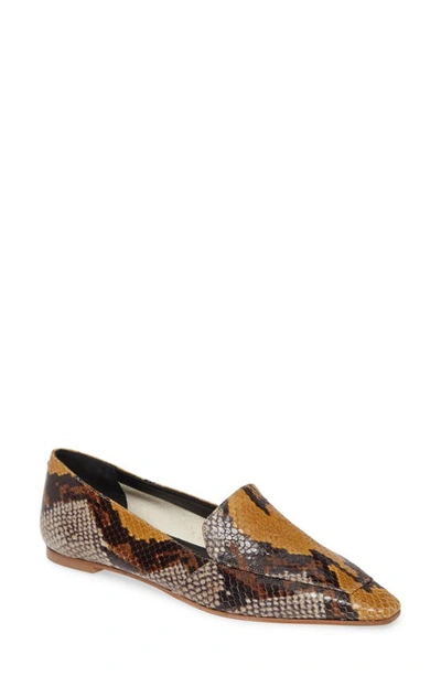 Aeyde Aurora Flat In Multi Snake Print