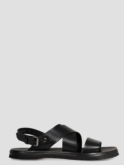Officine Creative Strap-design Leather Sandals In Black