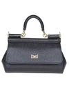 Dolce & Gabbana Small Leather Top Handle Crossbody In Black