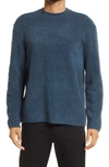 Allsaints Eamont Cotton Blend Crewneck Sweater In Adventurer Blue