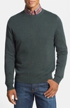 Nordstrom Cotton & Cashmere Crewneck Sweater In Green Ponderosa Heather