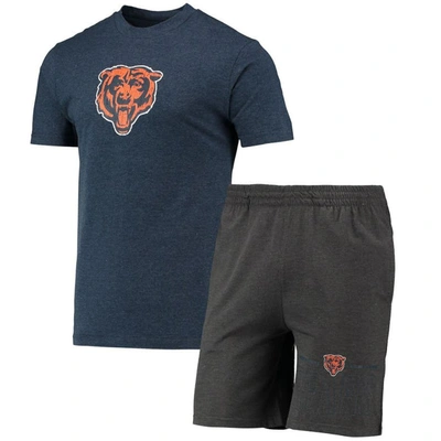 Concepts Sport Navy/charcoal Chicago Bears Meter T-shirt & Shorts Set