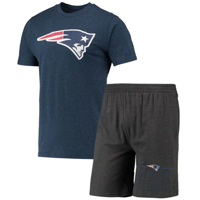 Concepts Sport Navy/charcoal New England Patriots Meter T-shirt & Shorts Set
