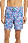 Vineyard Vines Men's 7" Printed Chappy Swim Trunks In Coral Papaya