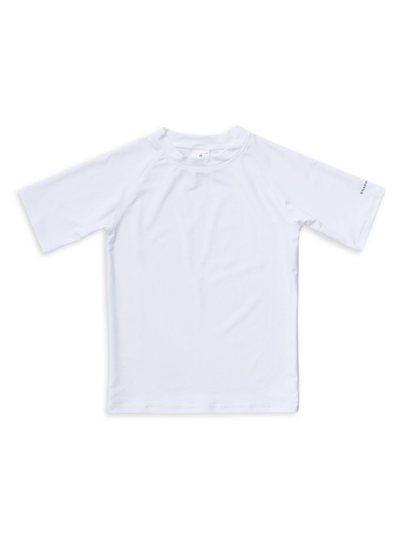 Snapper Rock Kids' Little Boy's & Boy's Core Uvb Rashgaurd Top In White