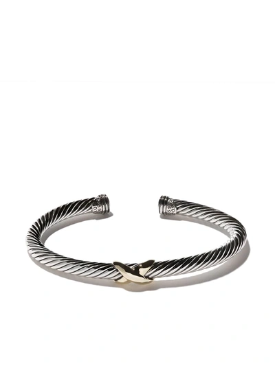 David Yurman 14kt Yellow Gold X Silver Cuff Bracelet In S4