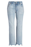 Free People Maggie Ripped Ankle Straight Leg Jeans In Fade Out