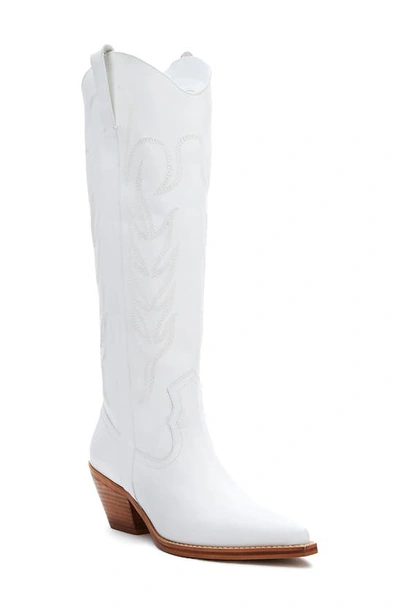 Coconuts By Matisse Agency Western Pointed Toe Boot In White