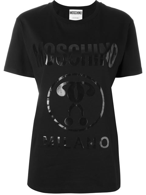 Moschino Double Question Mark Print T-shirt | ModeSens