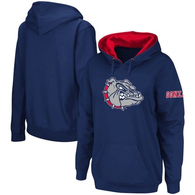 Stadium Athletic Women's Navy Gonzaga Bulldogs Team Big Logo Pullover Hoodie