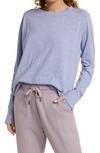 Zella Relaxed Long Sleeve T-shirt In Blue Thistle