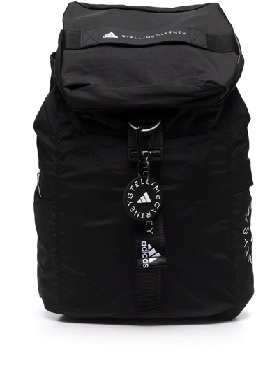 Adidas By Stella Mccartney Logo-print Backpack In Black