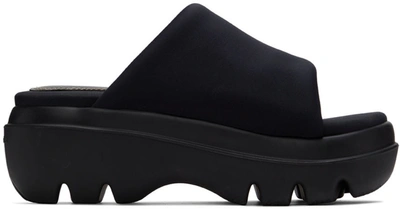 Proenza Schouler Storm Nylon Platform Slide Sandals In Black