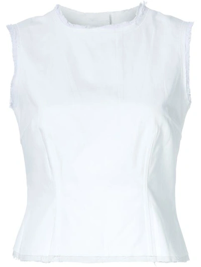 Maison Margiela Deconstructed Fitted Top - White