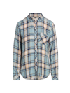 Rails Hunter Button-front Plaid Shirt - Teal Peach Navy In Blue-med