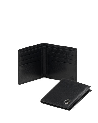 Gucci Interlocking G Bi-fold Wallet In Black | ModeSens