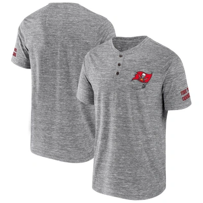 Nfl X Darius Rucker Collection By Fanatics Heathered Gray Tampa Bay Buccaneers Slub Henley T-shirt In Heather Gray